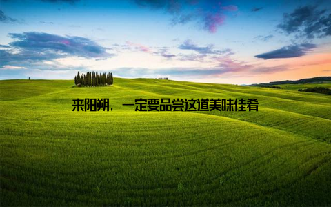 来阳朔, 一定要品尝这道美味佳肴