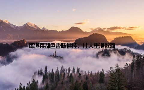 每道菜都色香味俱佳, 让人垂涎欲滴