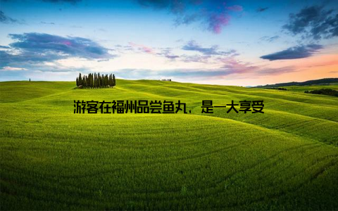 游客在福州品尝鱼丸, 是一大享受