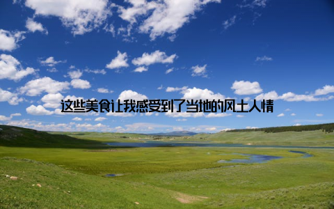 这些美食让我感受到了当地的风土人情